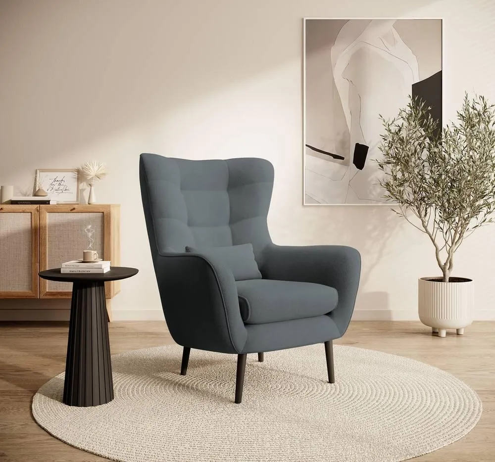 Fauteuil met hocker Verdiro velvet Selsey