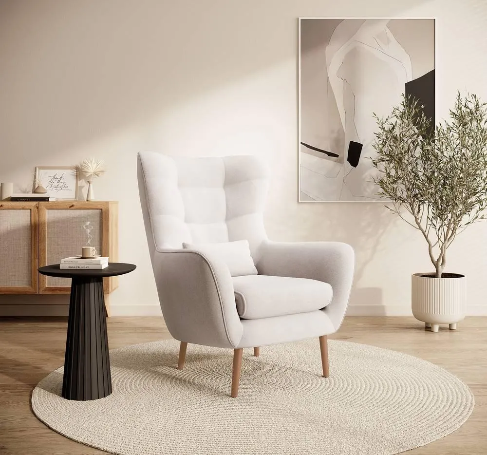 Fauteuil met hocker Verdiro velvet Selsey