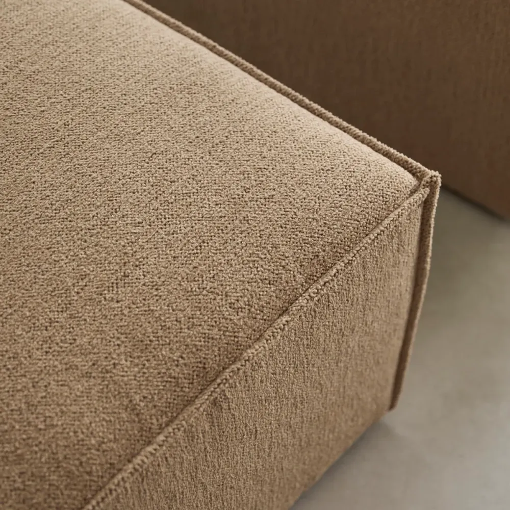 Tikamoon Modulaire fauteuil camelkleurige stof - Bruin