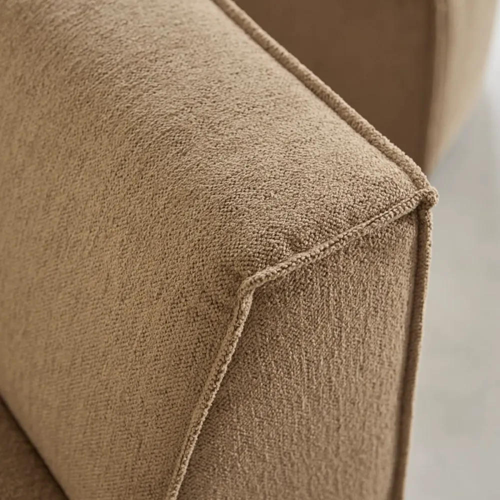 Tikamoon Modulaire fauteuil camelkleurige stof - Bruin