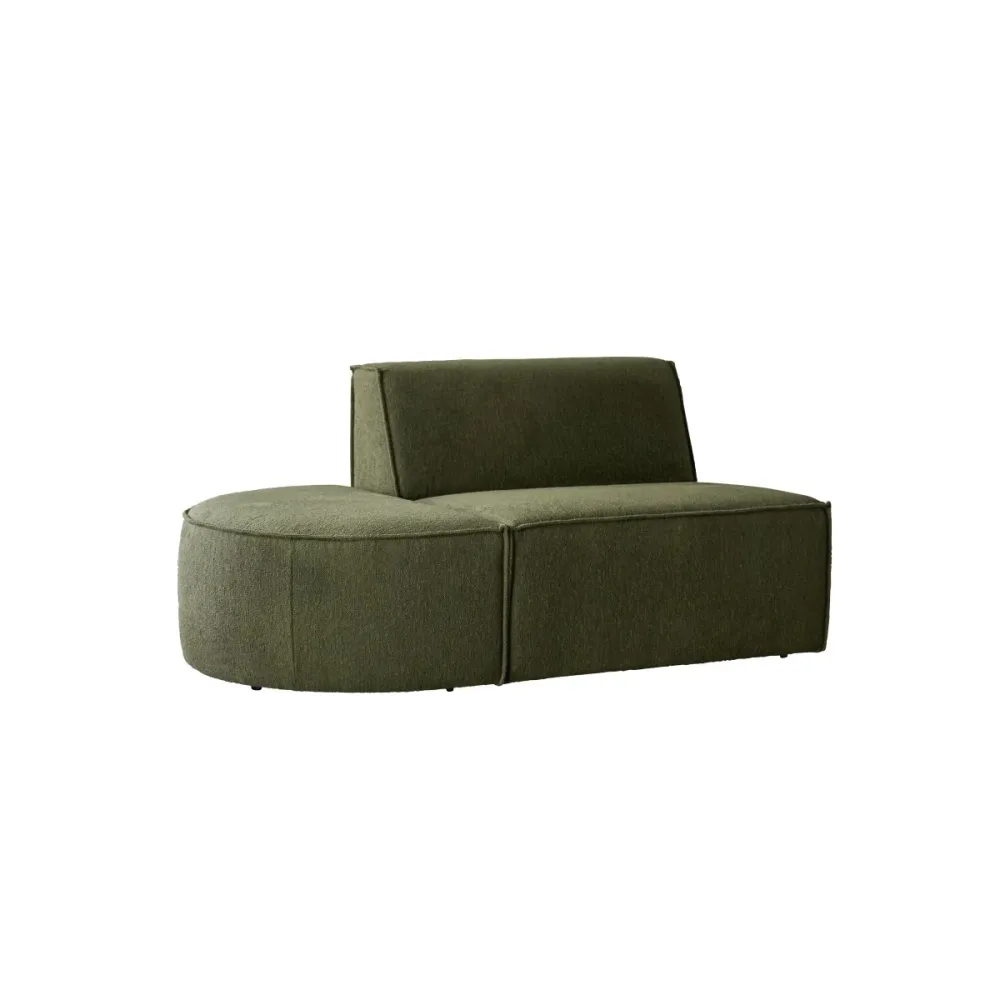 Tikamoon Modulaire loungefauteuil van groene stof - Groen