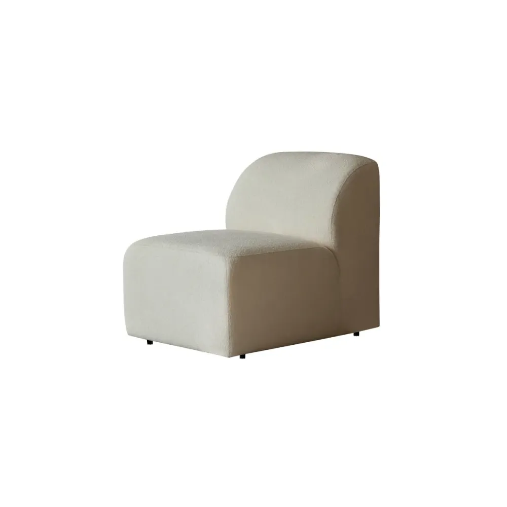 Tikamoon Modulaire stoffen fauteuil écru, klein model - Beige