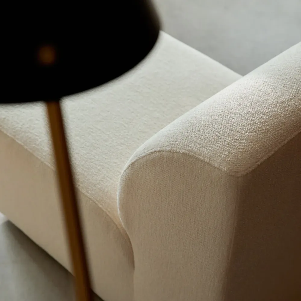 Tikamoon Modulaire stoffen fauteuil écru, klein model - Beige