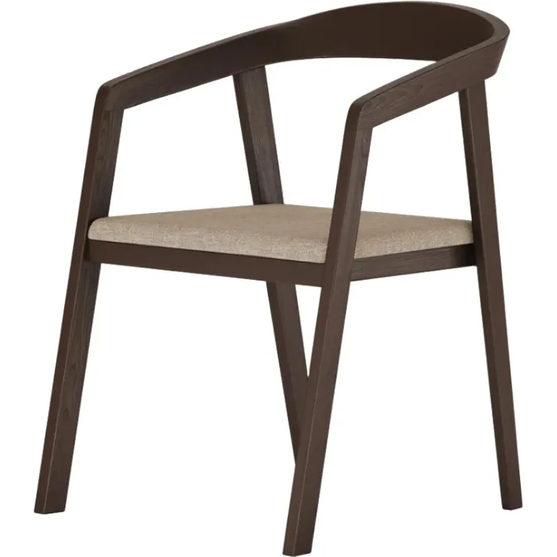 Stoel Armand | bruin | stoffen zit | Tooon