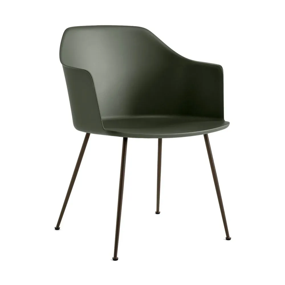 &Tradition Rely HW33 eetkamerstoel bronzed steel Bronze Green