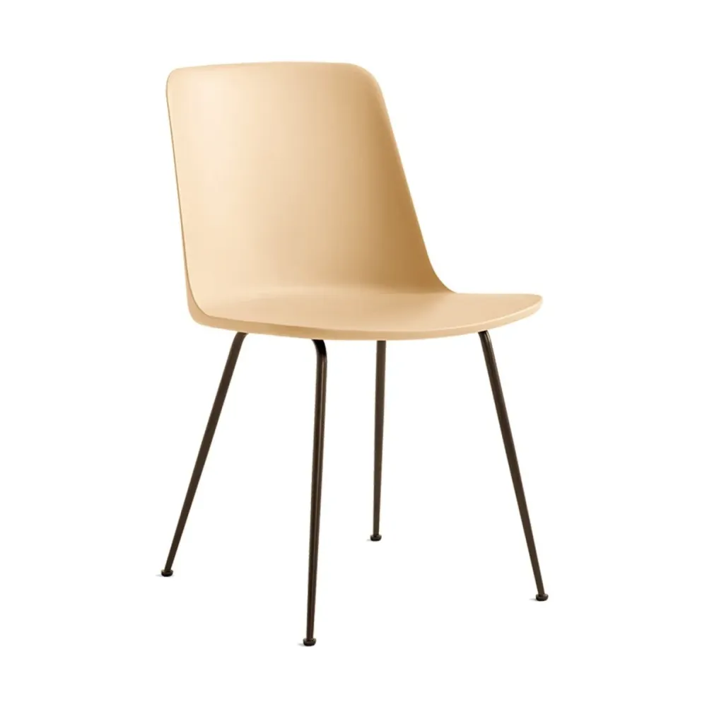 &Tradition Rely HW6 eetkamerstoel bronzed steel Beige Sand
