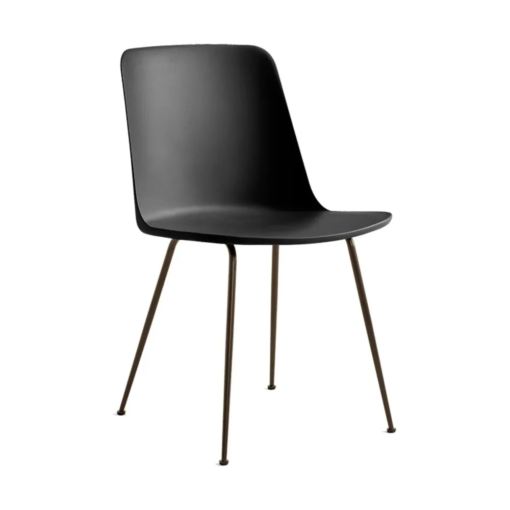 &Tradition Rely HW6 eetkamerstoel bronzed steel Black