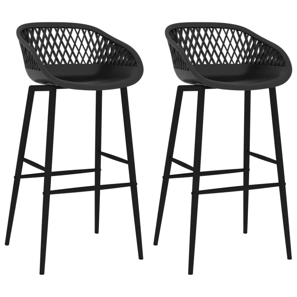 Barstoelen 2 st zwart vidaXL