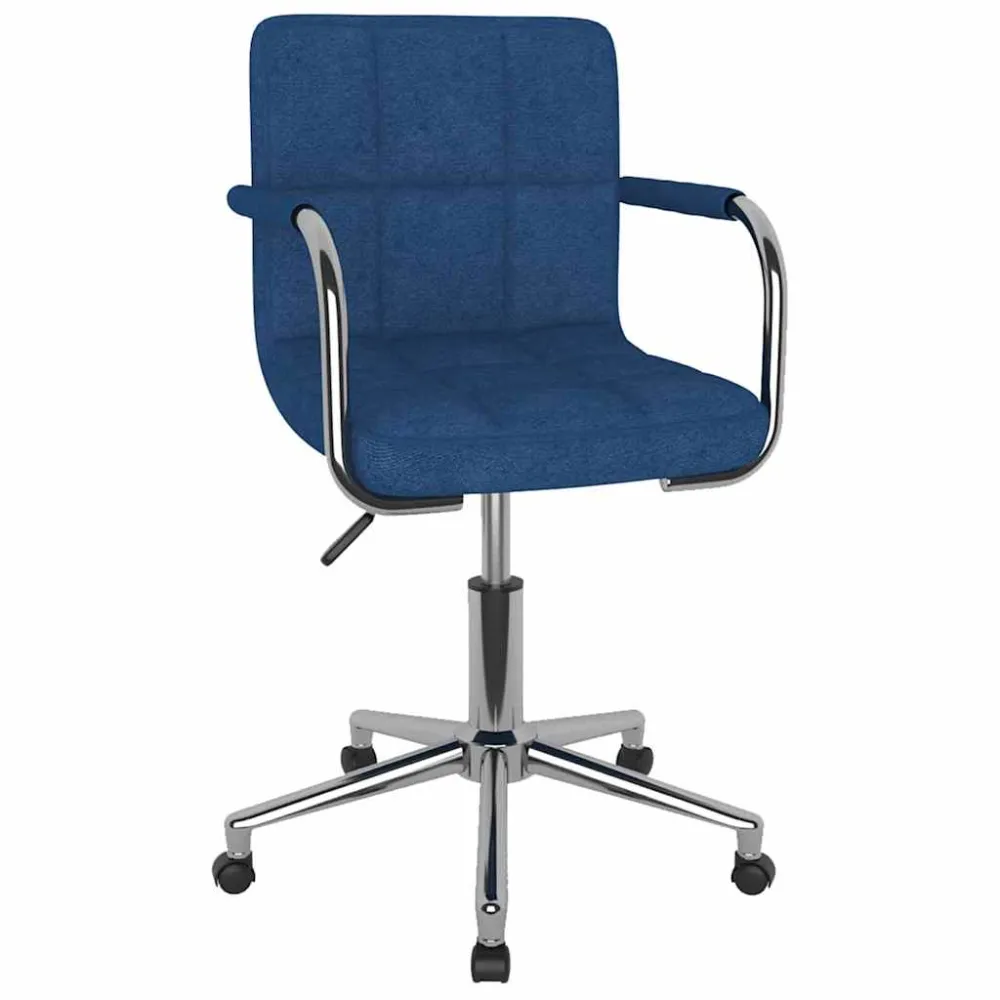 Eetkamerstoel draaibaar stof blauw vidaXL