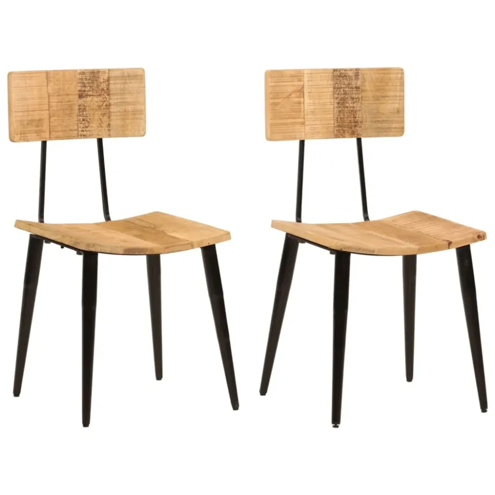 Eetkamerstoelen 2 st 44x40x80 cm massief mangohout vidaXL