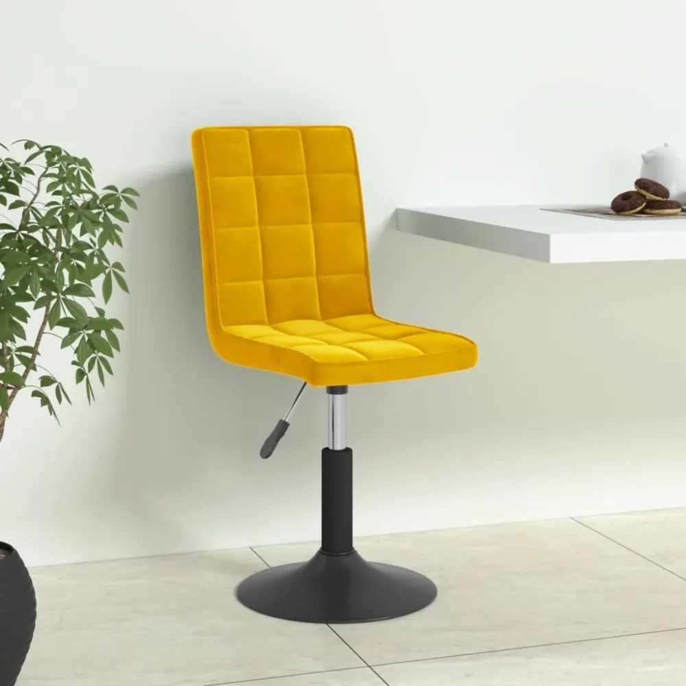 Eetkamerstoelen draaibaar 4 st fluweel mosterdgeel vidaXL