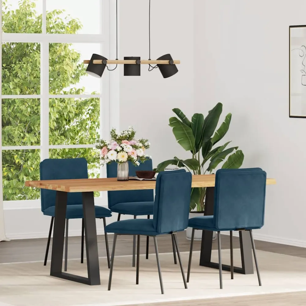 Eetkamerstoelen 4 st fluweel blauw vidaXL