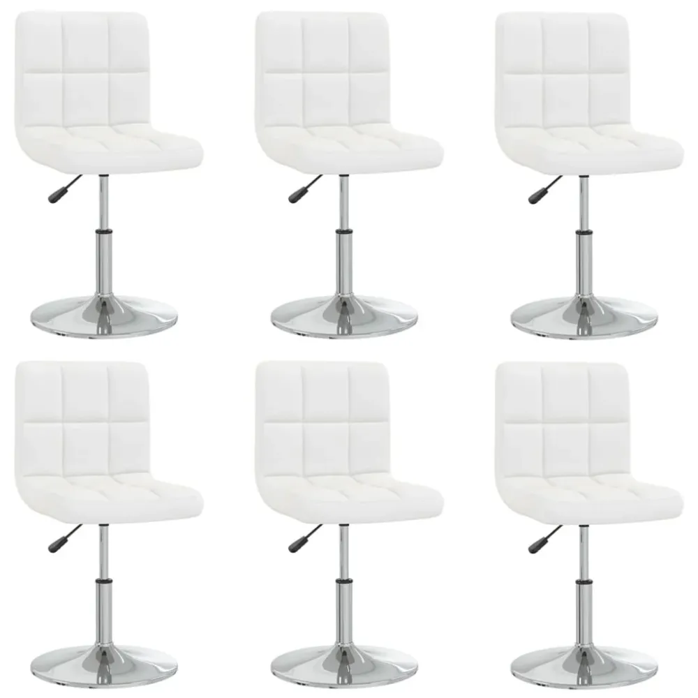 Eetkamerstoelen 6 st kunstleer wit vidaXL