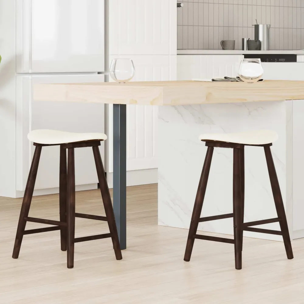 Eettafelstoelen 2 pcs Licht Bruin 46 x 37 x 63 cm vidaXL