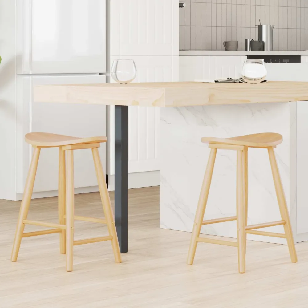 Eettafelstoelen 2 pcs Naturel 46 x 37 x 63 cm vidaXL