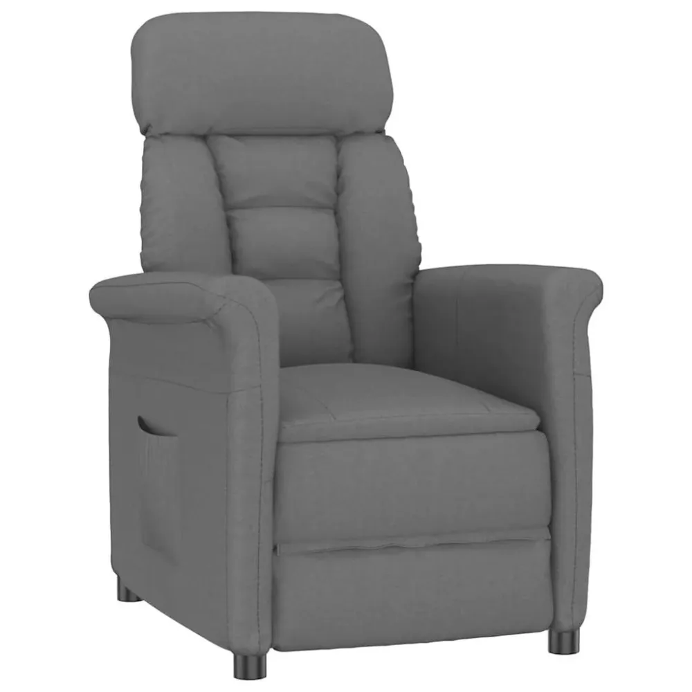 Fauteuil Donkergrijs Microvezel vidaXL