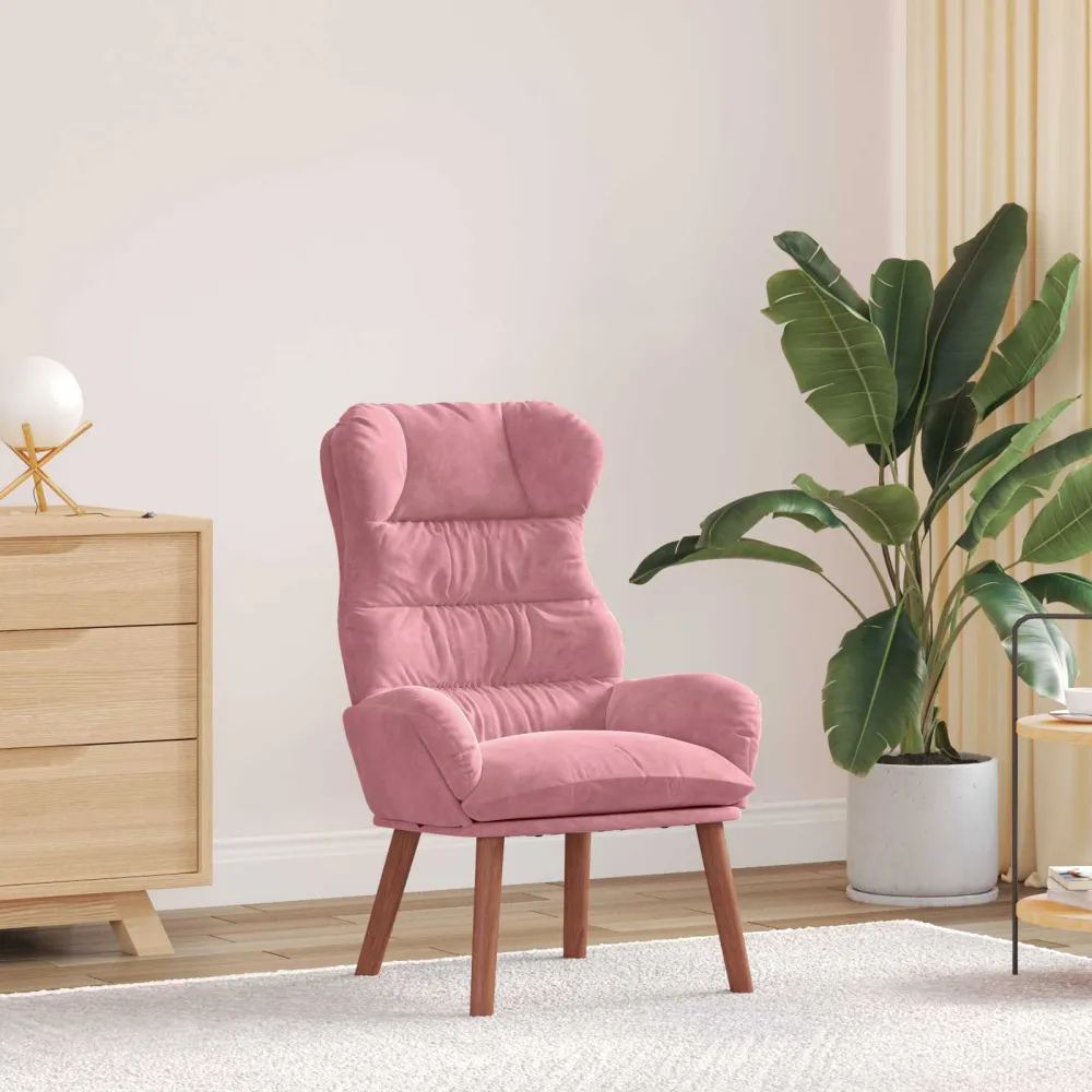 Fauteuil Roze 69 x 74 x 93 cm Fluweel vidaXL