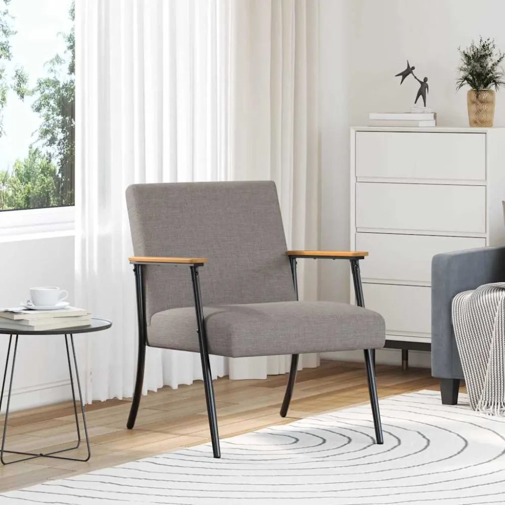 Fauteuil Taupe Stof vidaXL