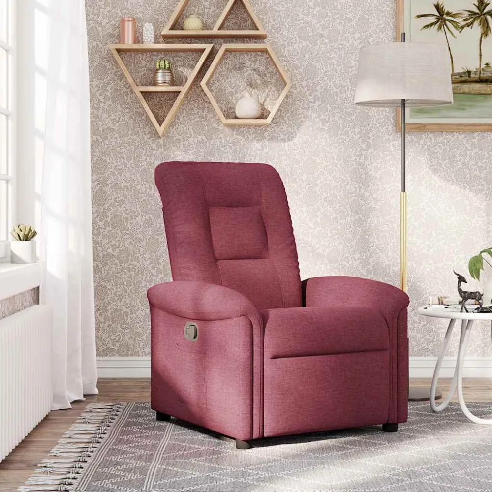 Fauteuil verstelbaar stof wijnrood vidaXL