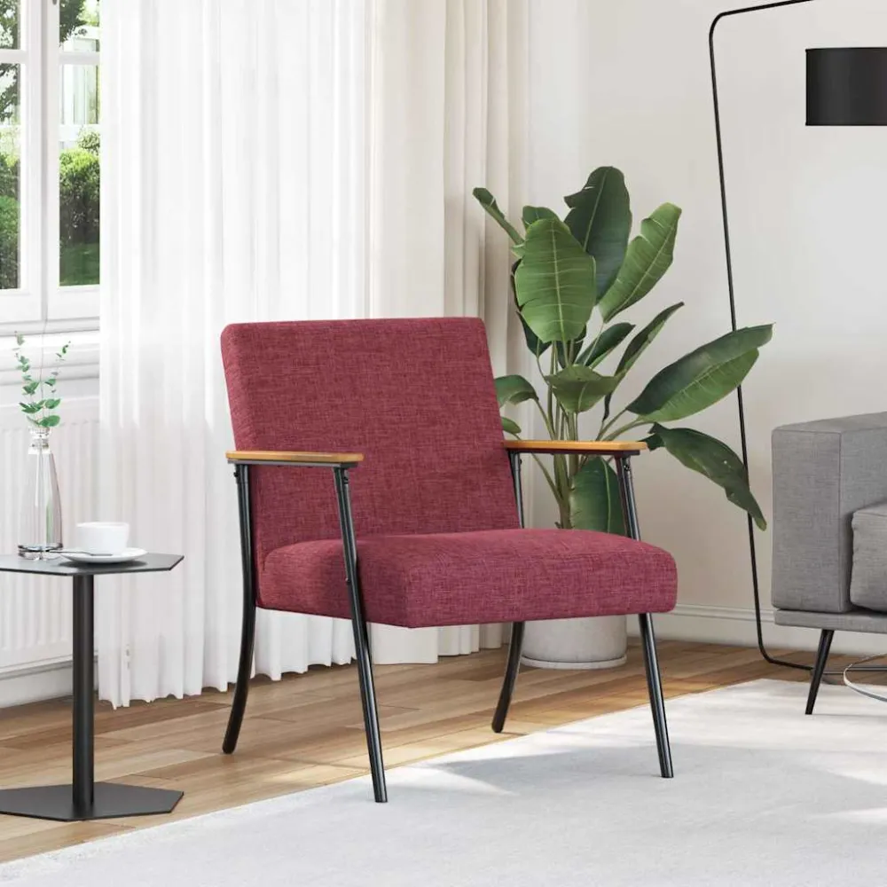 Fauteuil Wijnrood Stof vidaXL