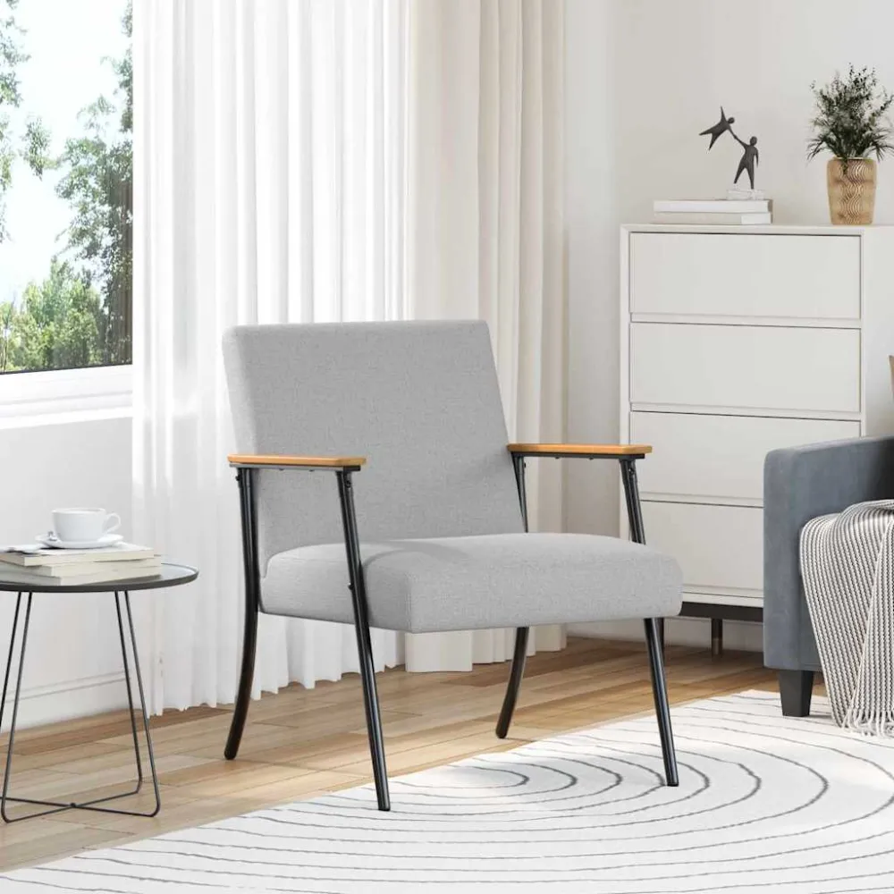 Fauteuil Wolkengrijs Stof vidaXL