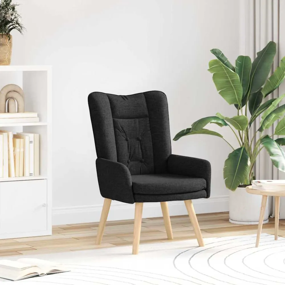 Fauteuil Zwart 63 x 67 x 94 cm Stof en multiplex vidaXL