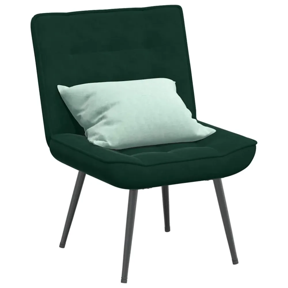 Relaxstoel 64x74x84 cm fluweel donkergroen vidaXL