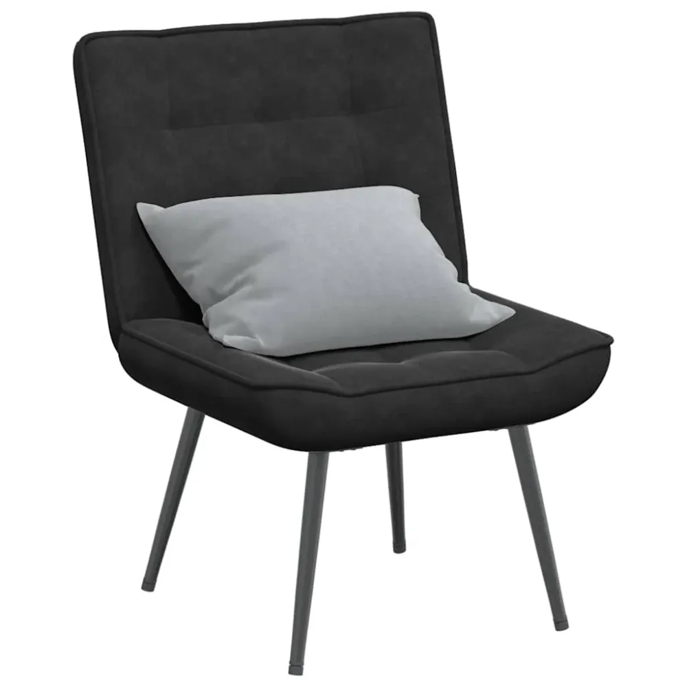 Relaxstoel 64x74x84 cm fluweel zwart vidaXL