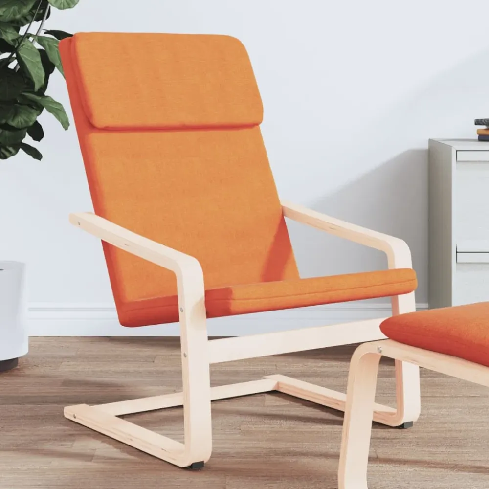 Relaxstoel stof donkergeel vidaXL