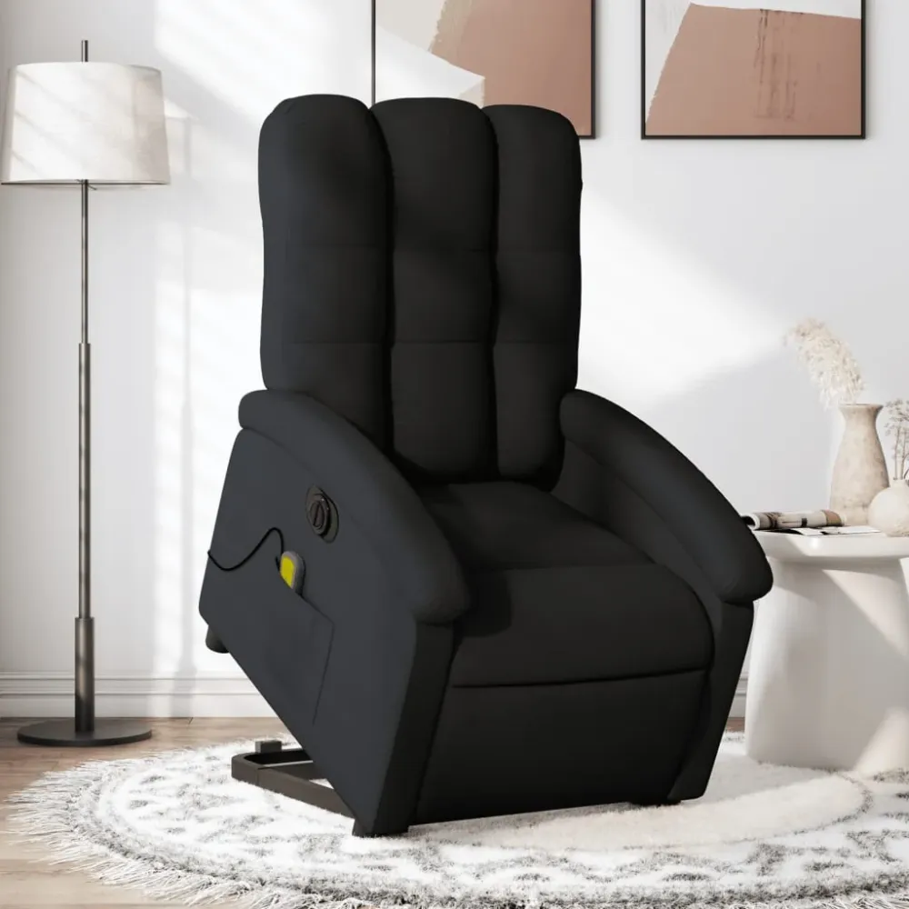 Sta-op-massagestoel elektrisch verstelbaar stof zwart vidaXL