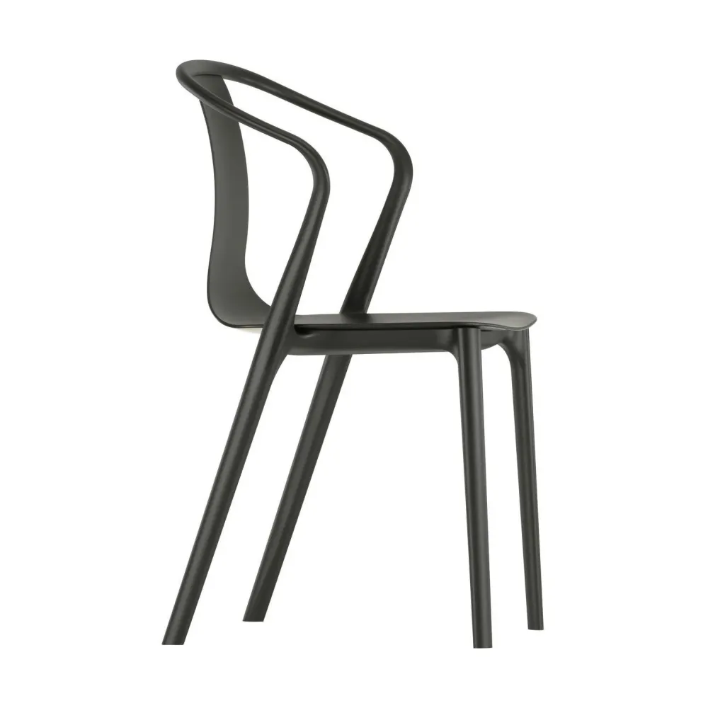 Vitra Belleville eetkamerstoel met arm donker eiken