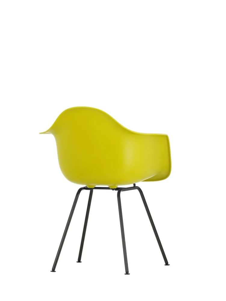 Vitra Eames DAX eetkamerstoel met arm Mustard zwart gepoedercoat