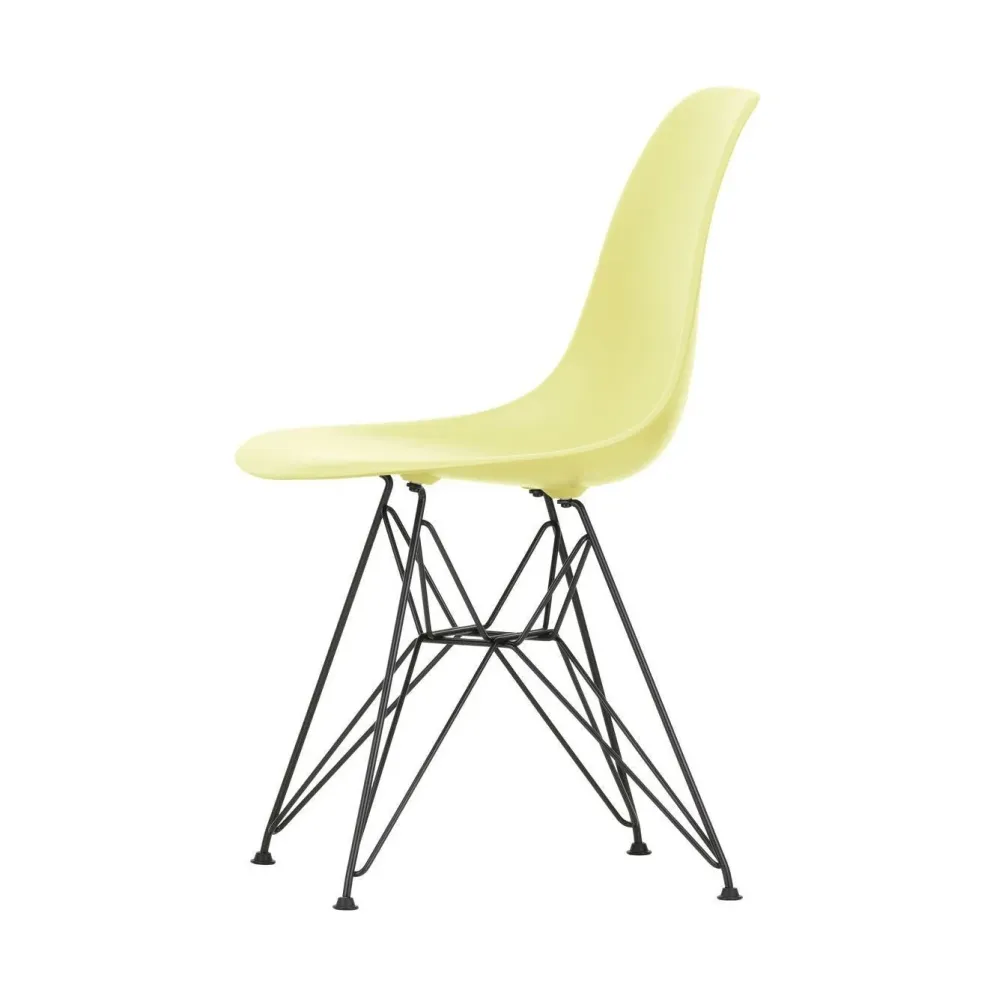 Vitra Eames DSR eetkamerstoel Citron zwart gepoedercoat
