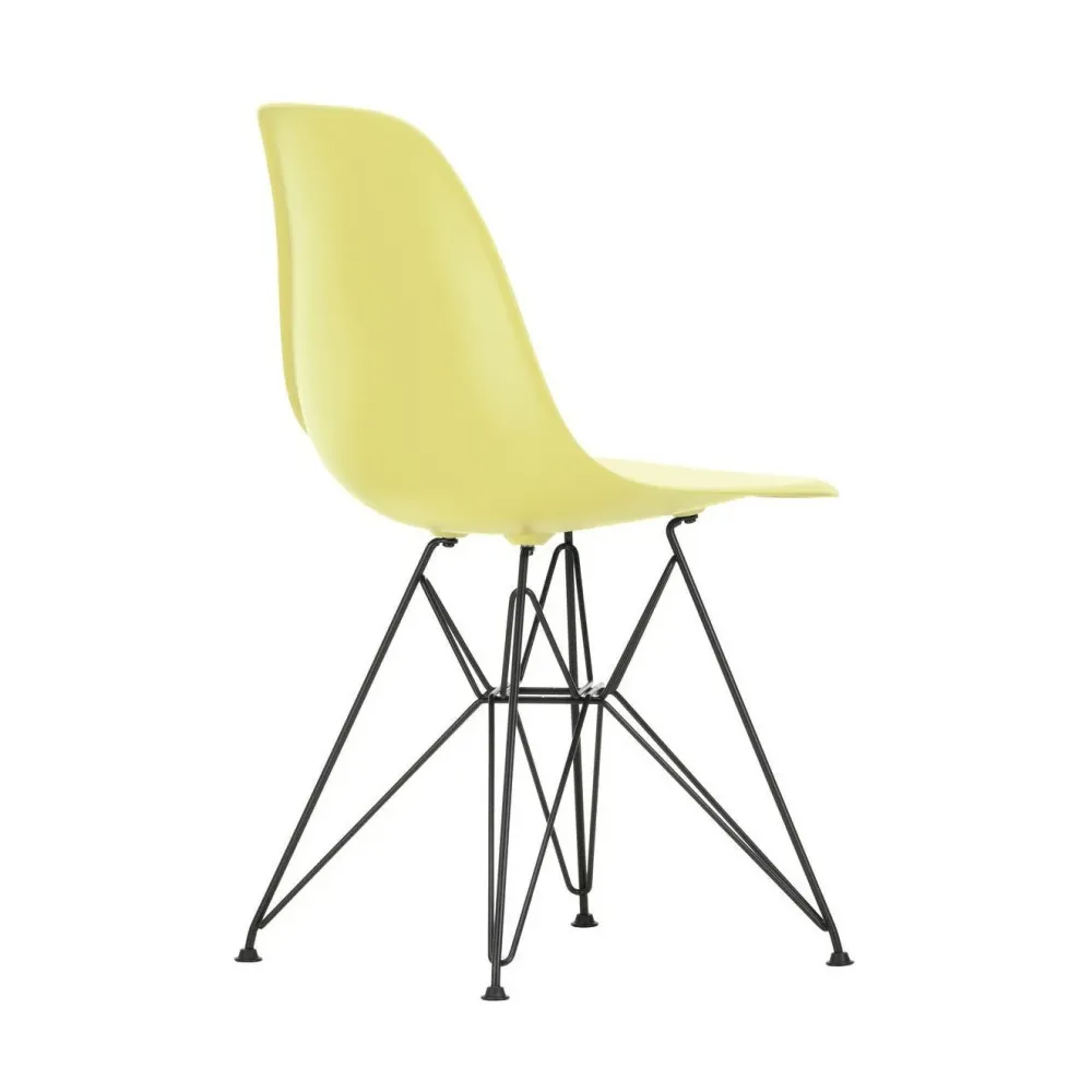 Vitra Eames DSR eetkamerstoel Citron zwart gepoedercoat