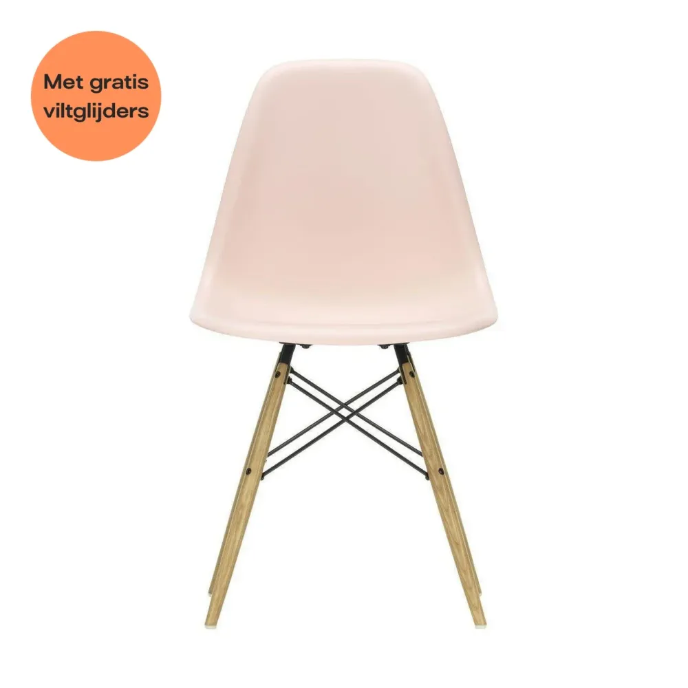 Vitra Eames DSW eetkamerstoel Pale Rose essen