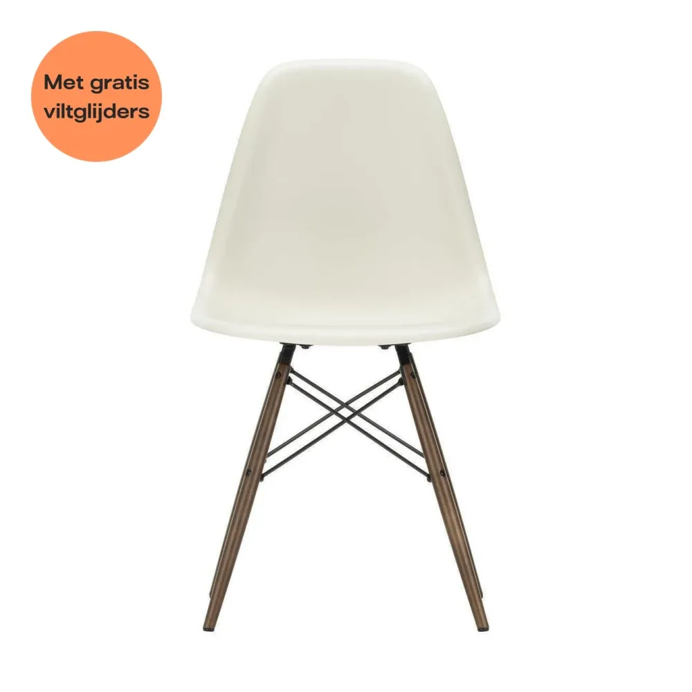 Vitra Eames DSW eetkamerstoel Pebble donker esdoorn