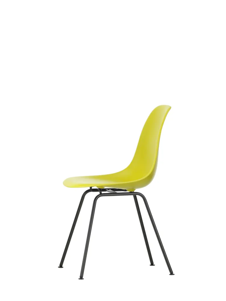 Vitra Eames DSX eetkamerstoel Mustard zwart gepoedercoat