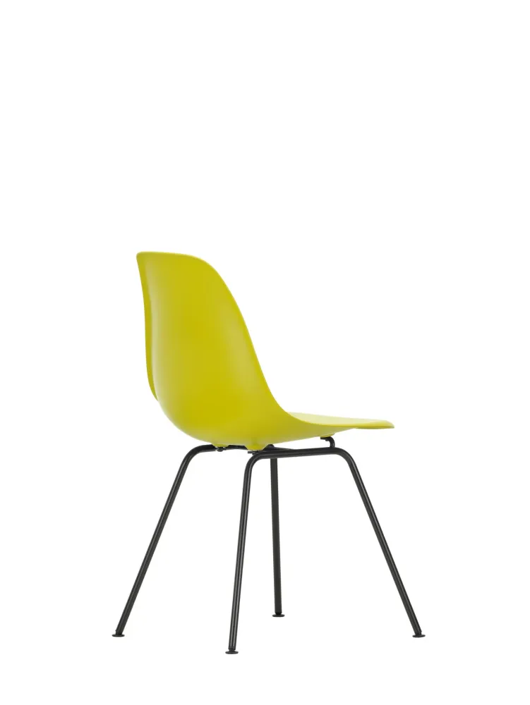 Vitra Eames DSX eetkamerstoel Mustard zwart gepoedercoat