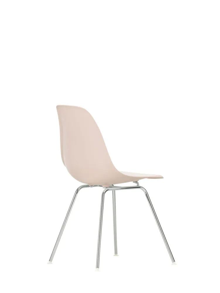 Vitra Eames DSX eetkamerstoel Pale Rose verchroomd