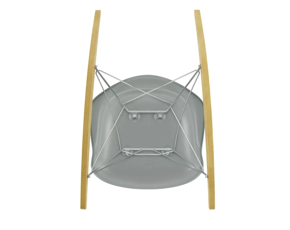 Vitra Eames RAR schommelstoel Light Grey esdoorn chroom