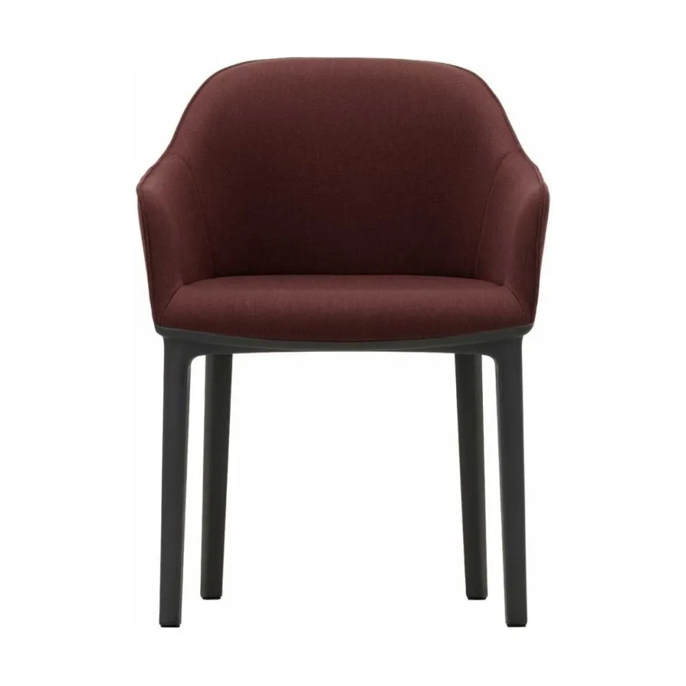 Vitra Softshell eetkamerstoel met arm Donkerrood