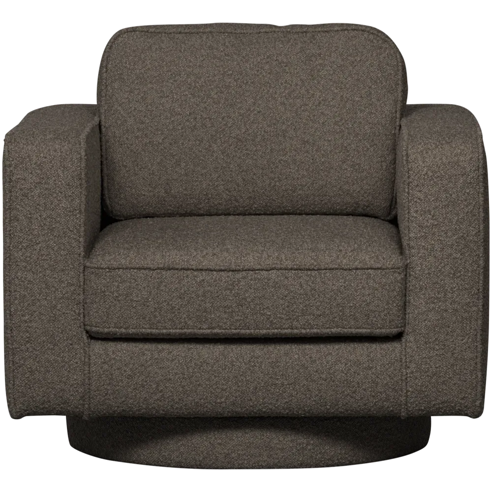 vtwonen draaifauteuil Lazy - Bouclé - Antraciet