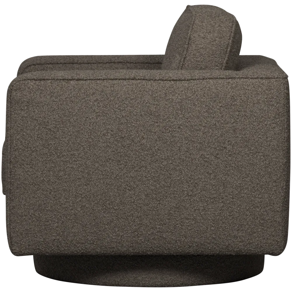 vtwonen draaifauteuil Lazy - Bouclé - Antraciet