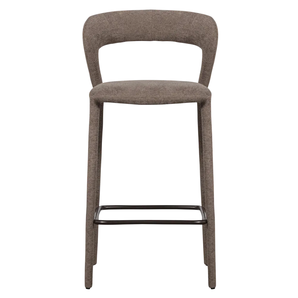 WOOOD barstoel Noble - Polyester - Taupe - 95x48x52