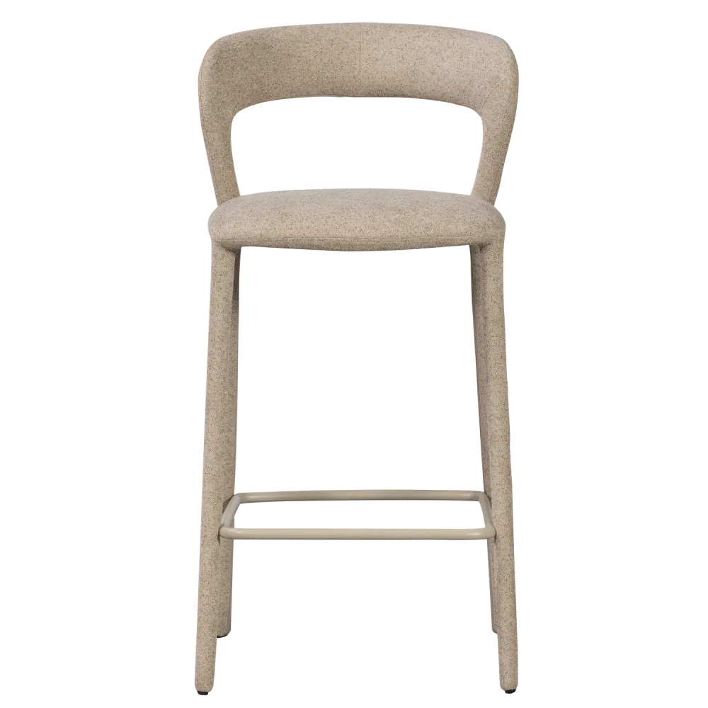 WOOOD barstoel Noble - Polyester - Zand - 95x48x52