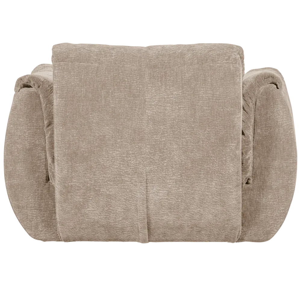 WOOOD draaifauteuil Baggy - 3D Chenille - Zand - 81x104x84