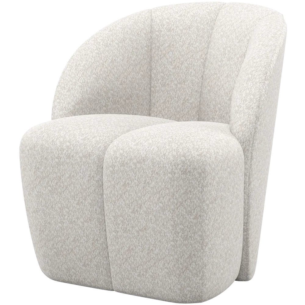 WOOOD draaifauteuil Mojo - Wollig - Ecru - 75x68x77