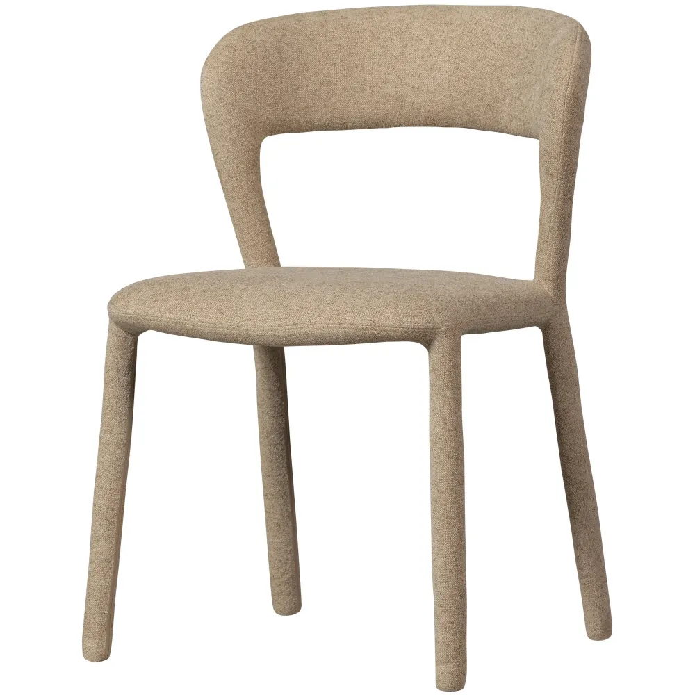 WOOOD eetkamerstoelen Noble - Polyester - Zand - Set van 6