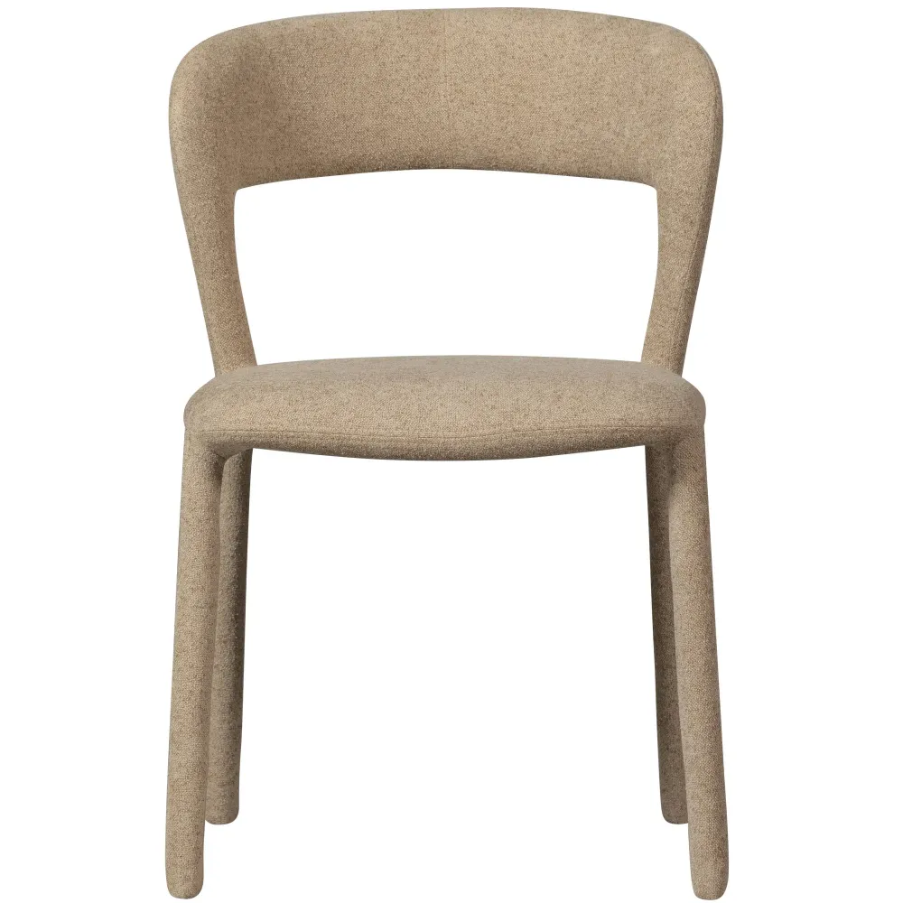 WOOOD eetkamerstoelen Noble - Polyester - Zand - Set van 6
