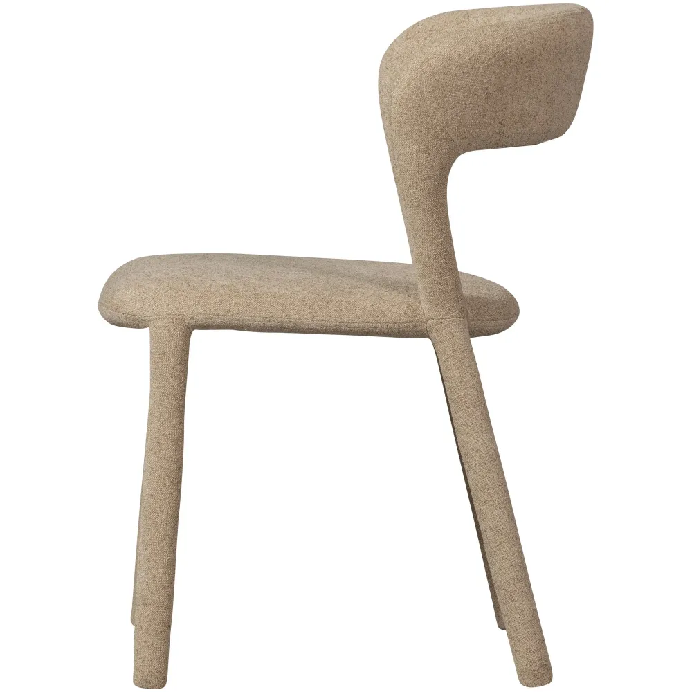 WOOOD eetkamerstoelen Noble - Polyester - Zand - Set van 6